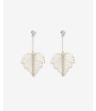 Express Womens Leaf Post Back Earrings