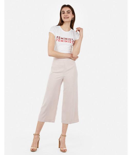 Express Womens Feminista Graphic Crew Neck Tee