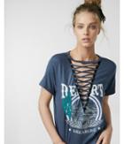 Express Desert Dreaming Lace-up Graphic Tee