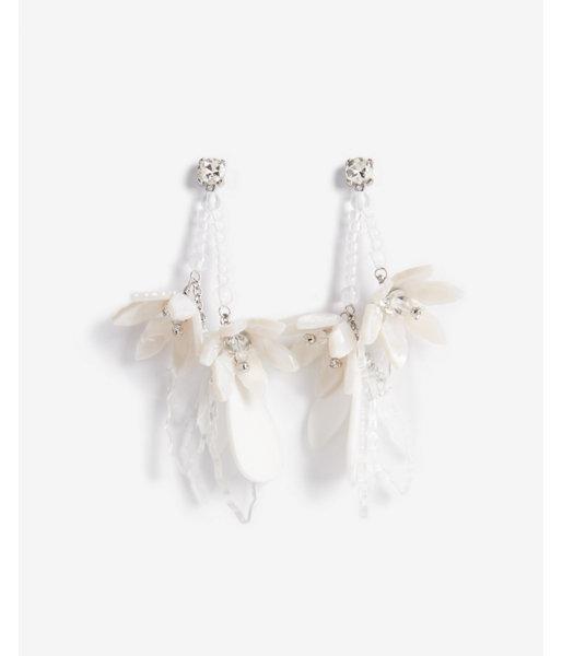 Express Womens Resin Flower Drop Earrings