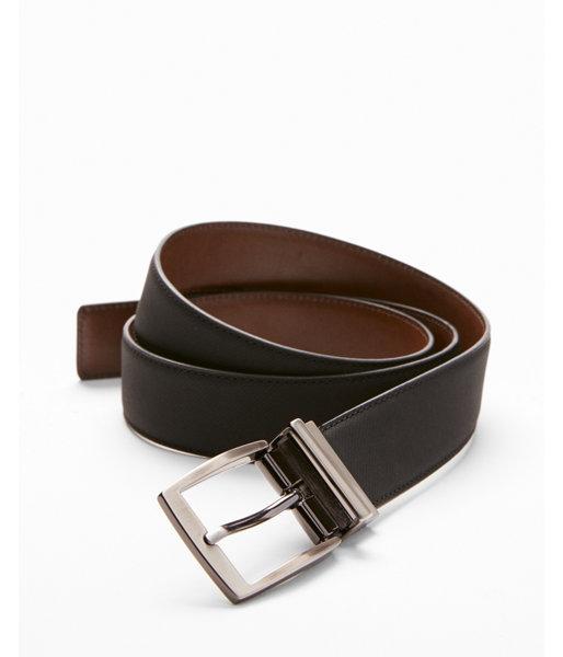 Express Mens Reversible Matte Strap Prong Buckle Belt