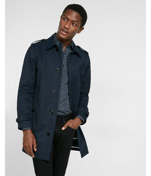 Express Mens Long Trench Coat