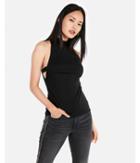 Express Womens Mock Neck Side Bar Cut-out Tank