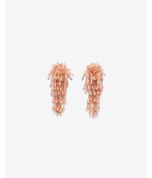 Express Womens Faceted Post Back Fringe Earrings