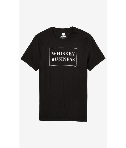 Express Men's Tees Black Whiskey Business Graphic T-shirt
