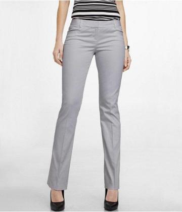 Express Womens Cotton Sateen Barely Boot Columnist Pant Gray