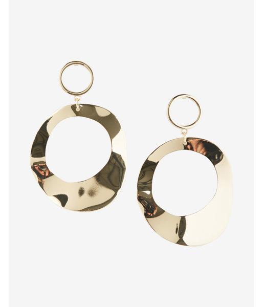 Express Womens Open Oval Drop Earrings