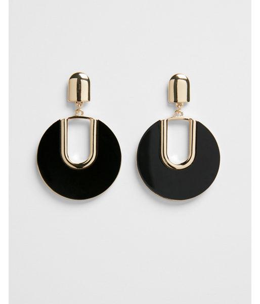 Express Womens Geometric Circle Drop Earrings