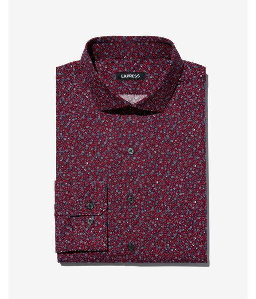 Express Mens Extra Slim Floral Button-down Dress