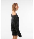 Express Womens Marled Off The Shoulder Feather Wedge
