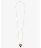 Express Women's Jewelry Mixed Stone Shield Pendant Necklace