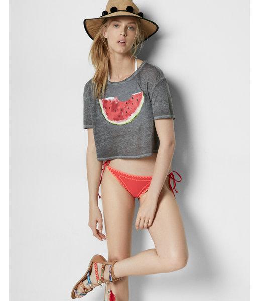 Express Watermelon Cropped Tee