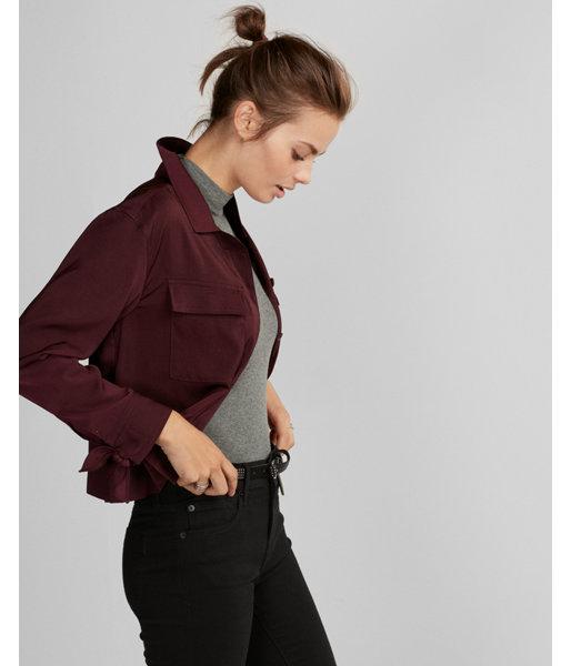 Express Womens Cropped Military