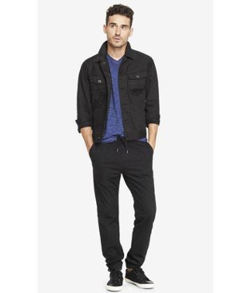 Express Black Cotton Jogger Pant