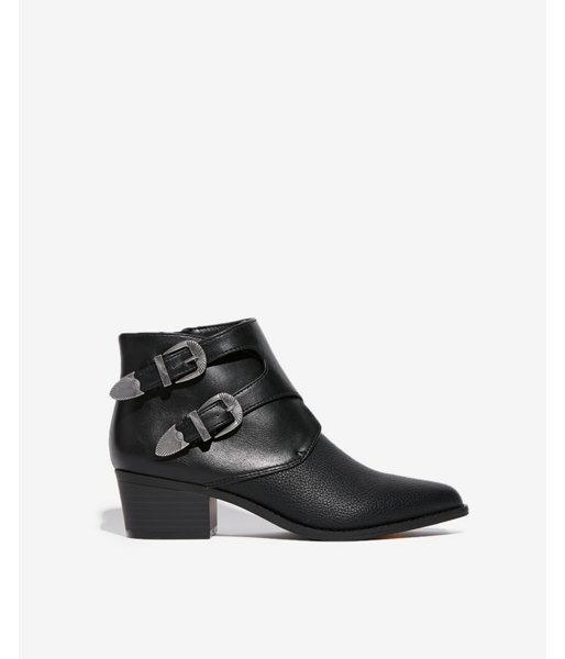 Express Womens Double Buckle Western Booties