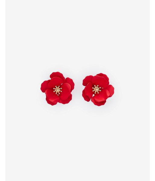 Express Womens Color Flower Post Back Earrings