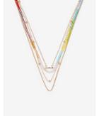 Express Womens Rainbow Layered Necklace