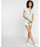 Express Womens Washed Lace-up Short
