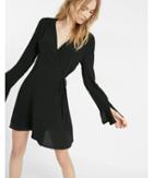 Express Womens Long Sleeve Wrap Dress