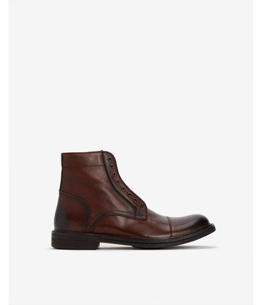 Express Mens Steve Madden Brown Leather Chariot Boots