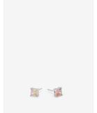 Express Womens Cubic Zirconia Iridescent Square Post Back Earrings