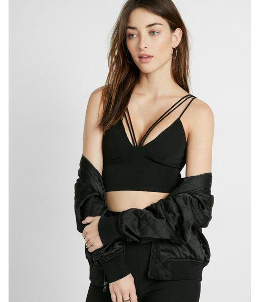 Express Womens Strappy Cropped Top