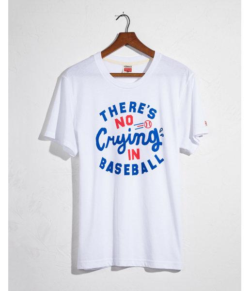 Express Mens Homage No Crying In Baseball Crew Neck Tee