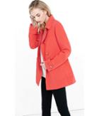 Express Women's Outerwear Bright Red Retro Peacoat