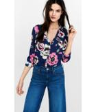 Express Women's Tops Floating Floral Portofino