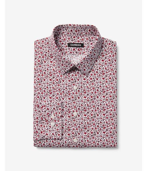 Express Mens Slim Floral Cotton Dress