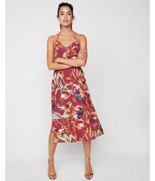 Express Womens Floral Smocked Halter Dress
