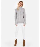Express Womens Cable Knit Mock Neck Oversized Tunic