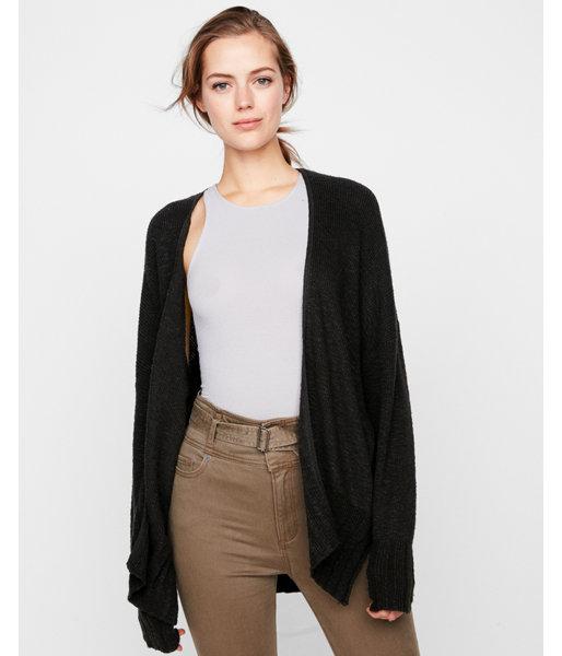 Express Womens Black Shaker Knit Cover-up