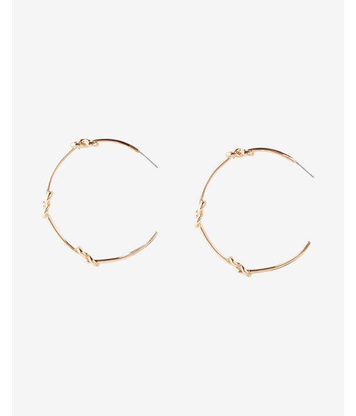 Express Station Knot Hoop Earrings