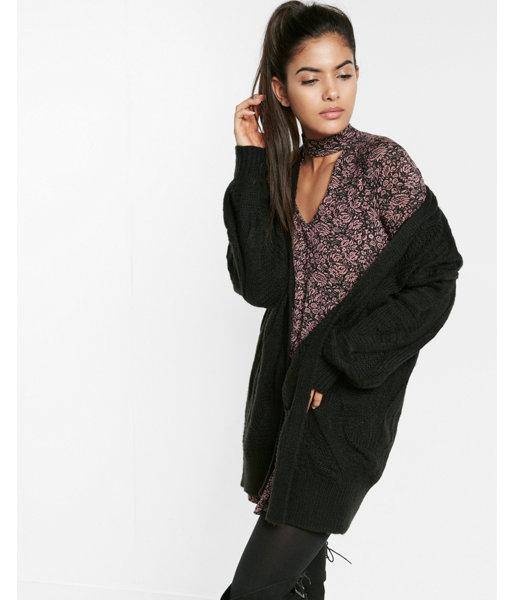 Express Womens Slouchy Cable Cover-up
