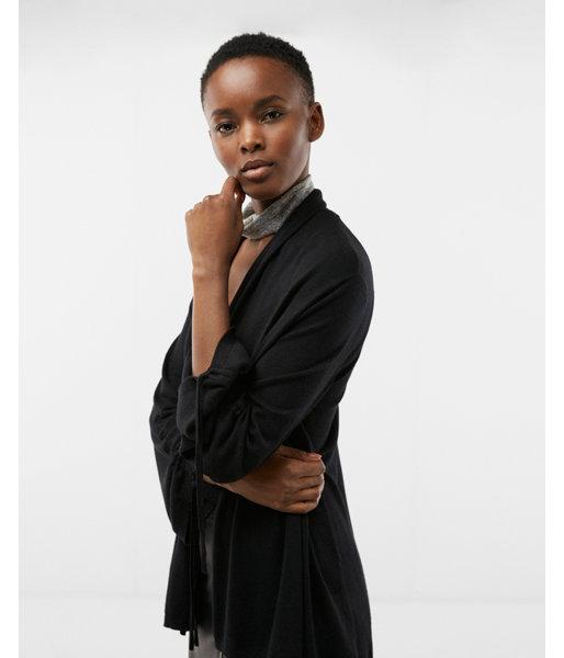 Express Womens Petite Ruched Sleeve Roll Neck Cover-up