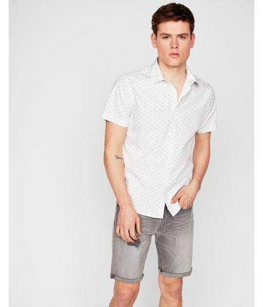 Express Mens Slim Micro Print Cotton Short