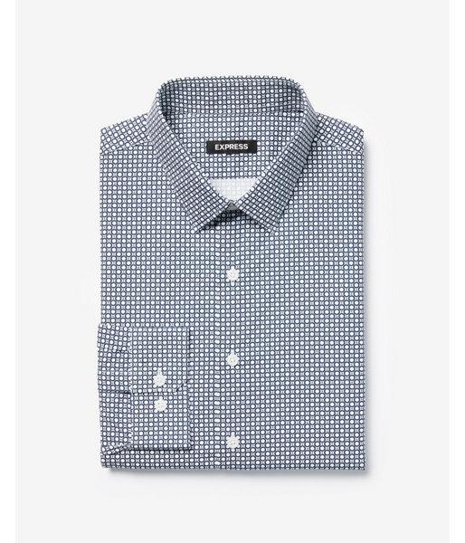 Express Mens Slim Circle Print Cotton Dress