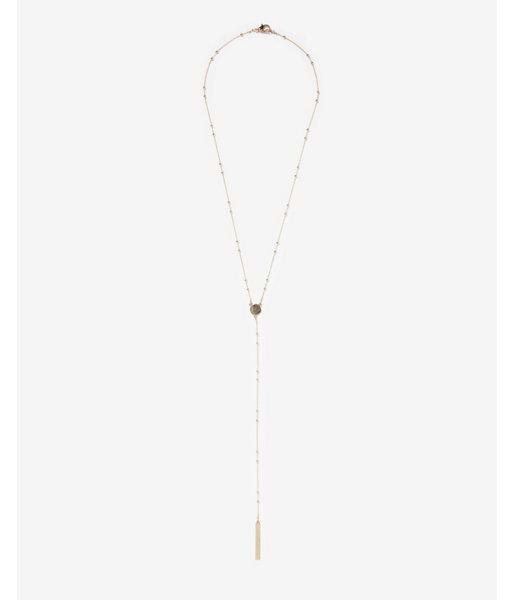 Express Womens Ball Chain Stick Y Necklace