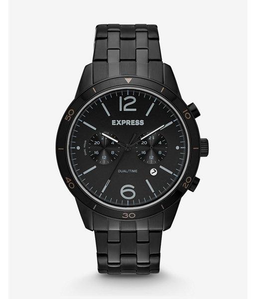 Express Mens Black Multi-function Bracelet Watch