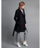 Express Womens Premium Wool Blend Belted Trench Coat