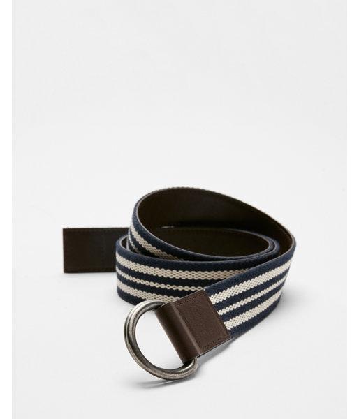 Express Mens Reversible Woven D-ring Belt
