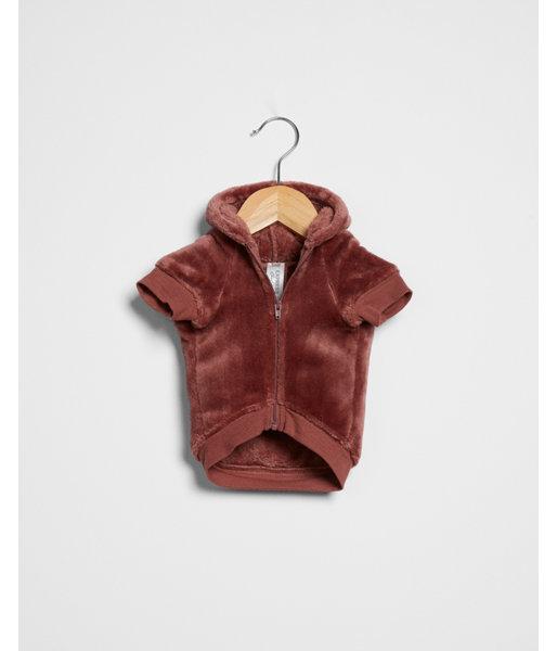Express Womens Cozy Velour Dog Hoodie