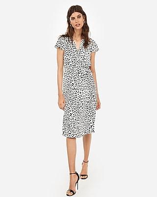 Express Womens Leopard Tie Neck