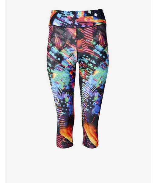 Express Womens Bright Abstract Exp Core Compression Crop