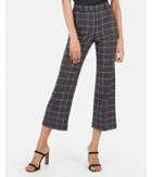 Express Womens High Waisted Straight Cropped Plaid Pants