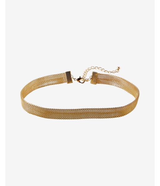 Express Womens Metal Mesh Choker Necklace