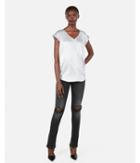 Express Womens Metallic V-neck Gramercy Tee