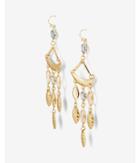 Express Womens Faceted Stone Drop Earrings