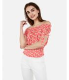 Express Womens Floral Print Off The Shoulder